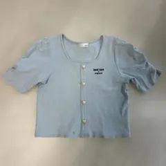 JENNI LOVE フロントジップ 半袖 Tシャツ ライトブルー - メルカリ JENNI love クロップド丈 メロウTシャツ ライトブルー