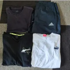 キッズ服セット Puma Tシャツとアディダスパンツ