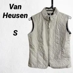 Van Heusen ベージュ キルティングベスト 【S】薄手 レディース