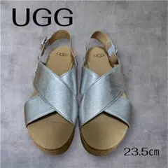 【極美品】UGG サンダル　厚底　メタリック　1100983