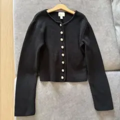 H&M カーディガン ネイビー 紺色 XS