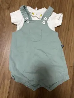 プチバトー　サロペットとボディーの2点セット