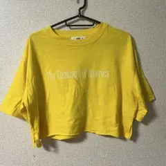 【美品】WEGO ウィゴー イエローショート丈Tシャツ Mサイズ