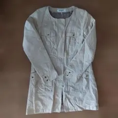 NATURAL BEAUTY BASIC ノーカラージャケット M ベージュ