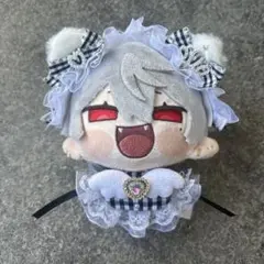 ぬい服 白猫なフリルドレス 猫耳ヘッドドレスセット ちびぐるみ - メルカリ