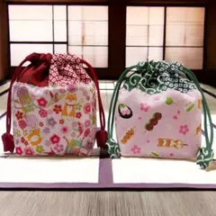 巾着　2個組　柴犬