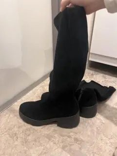 軽量】厚底ストレッチロングブーツ Diana