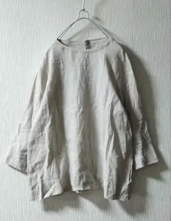 無印良品　フレンチリネン　プルオーバーブラウス