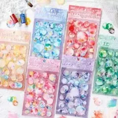 コラージュ　シートタイプ　バブル&背景　PETステッカー　24シート