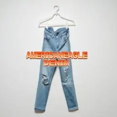 AMERICAN EAGLE　ダメージ　クラッシュ　デニム　スキニーパンツ　Mのサムネイル
