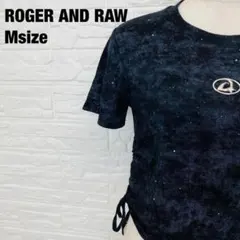 ROGER AND RAW プレート付 ショート丈 ラメギャザー Tシャツ188のサムネイル