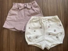 女の子　ショートパンツ2点セット