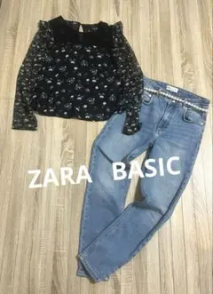 ◻️ZARA BASIC◻️Flower シアーブラウス◻️