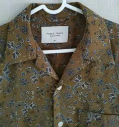 PUBLIC TOKYO 総柄　ペイズリー　シャツ イージーケア　とろみ