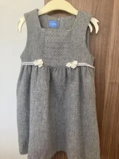 ファミリア famillie ワンピース グレー　90 卒園入園に！美品