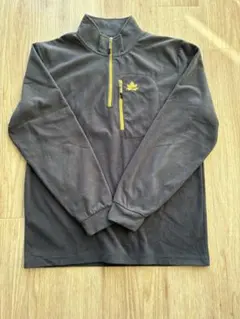 【美品】ロゴス フリース ハーフジップ グレー Lサイズ