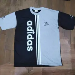 アディダスadidasヴィンテージ90s古着屋購入エキップメント半袖TシャツM黒