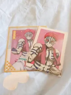 鬼滅の刃　アニプレックスオンラインくじ　クリア色紙　猗窩座　セット