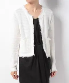 フリンジニットジャケット