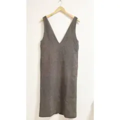 m656_NOBLE 美品◆MANTECO エアーウール カルゼワンピース 36