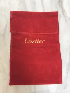 Cartier　カルティエ　時計用ポーチ　スエード　赤　ポーチ