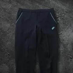 90s NIKE オールドナイキ トラックパンツ 黒 ティファニーブルー Mのサムネイル