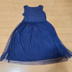 ユニクロ　ノースリーブ　ワンピース　紺　150