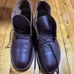 CLARKS ダークブラウン レザー ハイカットシューズ