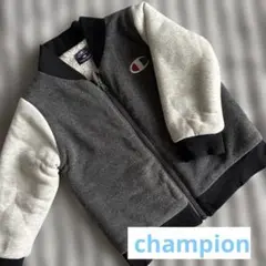 Champion ジップアップジャケット 100cm グレー/ホワイト