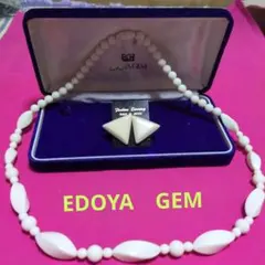 ❤ 　EDOYA・ホワイト系 ネックレス＆イヤリング セット・JAPAN