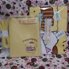 サンリオ　ポムポムプリン　ハンドタオル　ショルダーバッグ　当たりくじ