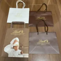 GODIVA & Lindt ショップ袋 4枚セットのサムネイル
