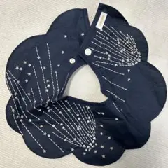 MARLMARL マールマール ネイビー 星刺繍 スタイ 100%コットン