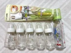 Combi teteo 哺乳瓶 5本 NUK 哺乳瓶 1本 ブラシ セット