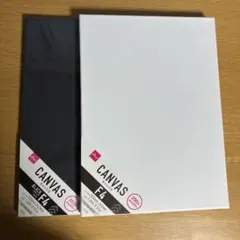DAISO キャンバス F4 ホワイト ブラック 2枚セットのサムネイル