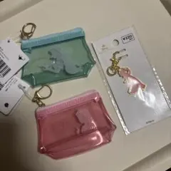 ディズニープリンセス クリアミニポーチ　ジャスミン　白雪姫　キーホルダー