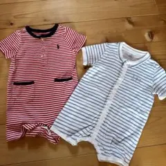 プチバトー　ラルフローレン　ロンパース　ストライプ　60