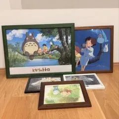 スタジオジブリ　ジグソーパズル　となりのトトロ　もののけ姫　完成品　５枚のサムネイル
