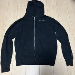 Champion ブラック ジップアップパーカー