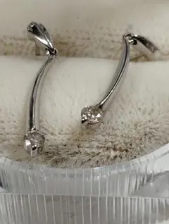 ク*ミ様 K18WG ダイヤモンドピアス 0.07ct シリコンキャッチ付 約1