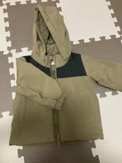 ブルゾン ジャケット 防風 撥水加工 反射材付き 裏起毛100cm カーキ