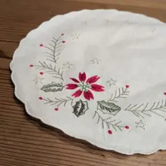 Vintage マーガレットとてんとう虫 刺繍 ドイリー スカラップ - メルカリ