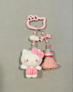 ハローキティ タッセル付きキーホルダー (ピンク)