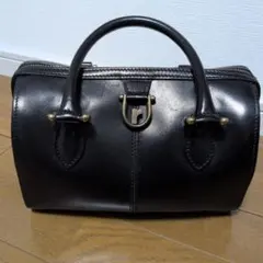 【極美品】renoma 大人かわいい レザーミニボストン ブラック