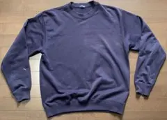 90s OLD UNIQLO 短丈 スウェット ネイビー 無地 L 旧タグ