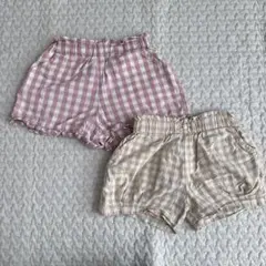 ギンガムチェック 半ズボン 2着セット　110
