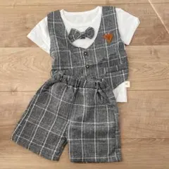 セレモニースーツ グレー系 80cm Tシャツ　ショートパンツ　セットアップ