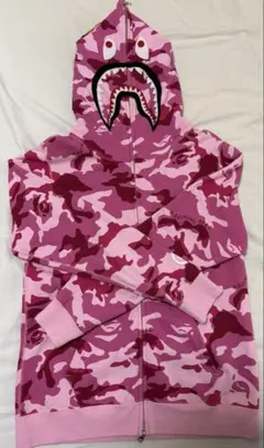 美品 A BATHING APE ピンク迷彩カモフラシャークパーカー L Dettagli dell'articolo 極美品 ベイプ エイプ カモ シャークパーカー
