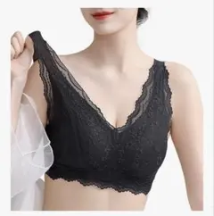 新品未使用❣️ナイトブラ XLサイズ ブラックノンワイヤー 脇高設計