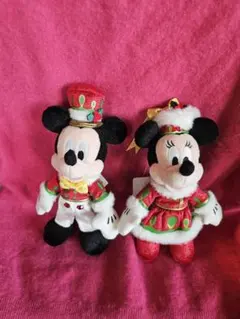 【新品未使用】ミッキー＆ミニー クリスマス ぬいぐるみ セット